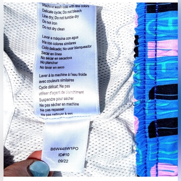 Psycho Bunny Blue and Pink All over Graphic Swim Shorts Men's Size XS - Picture 4 of 7